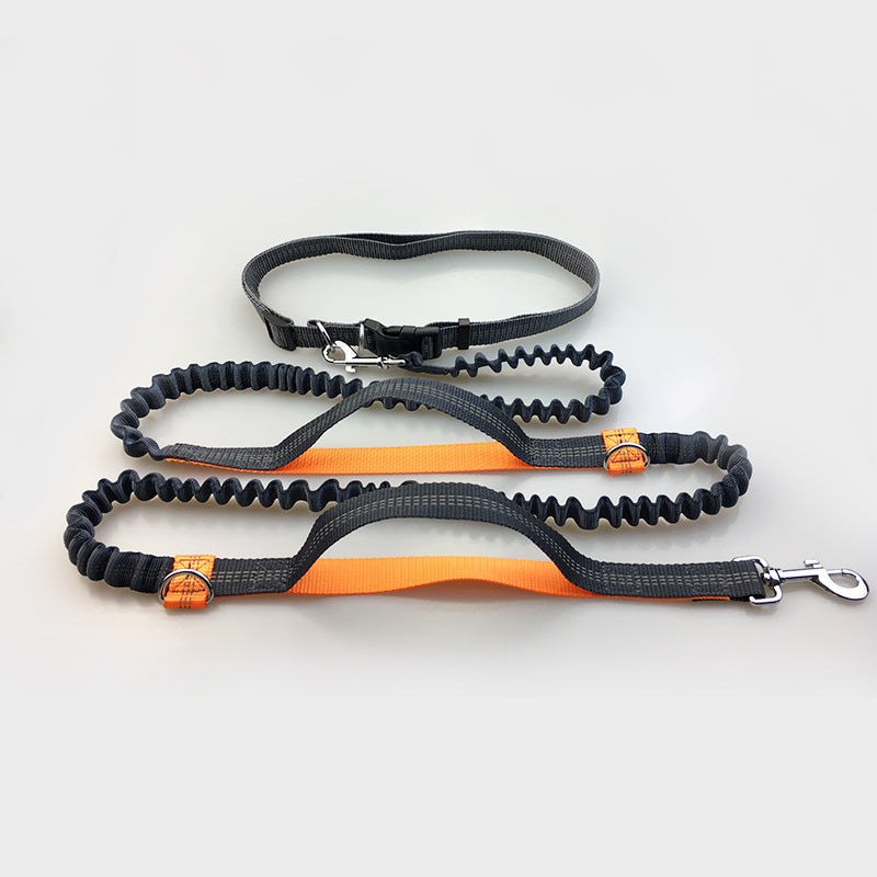 Running reflective pull leash