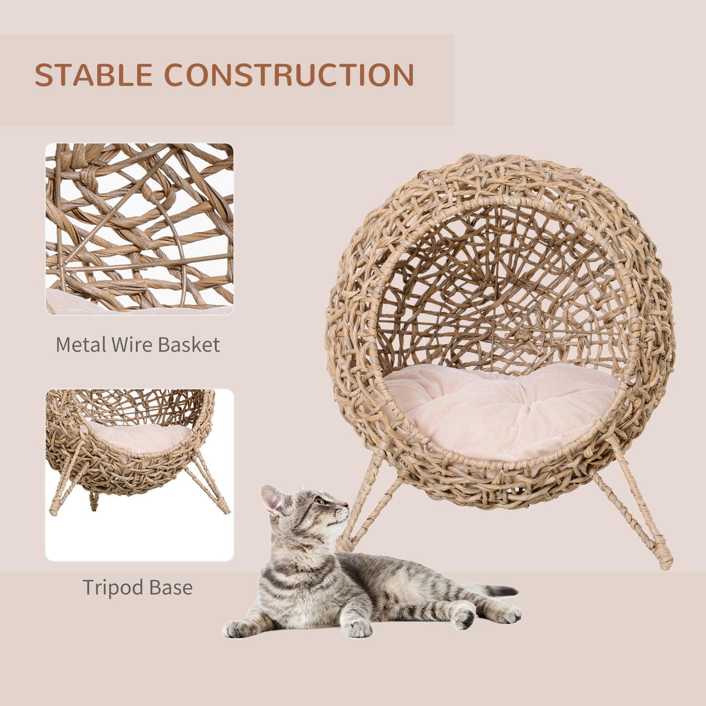 Rattan Elevated Bed