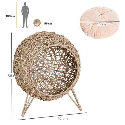 Rattan Elevated Bed