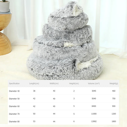 Luxurious Plush Round Bed