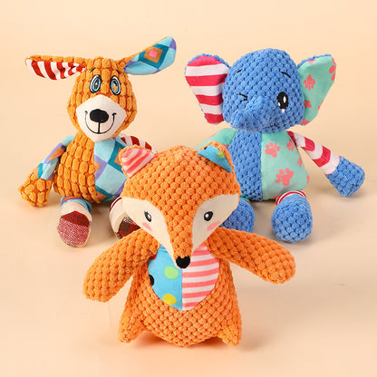 Animal Plush Dog Squeaky Toy