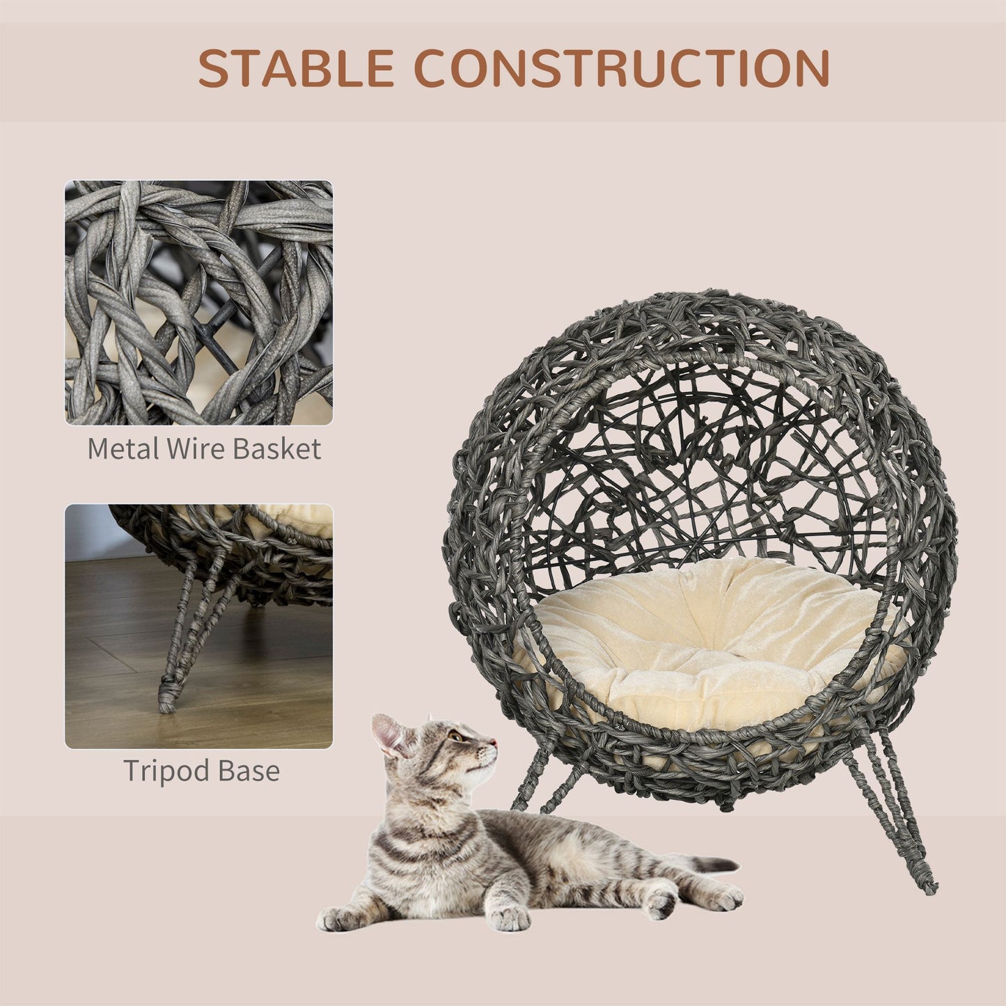 Rattan Elevated Bed